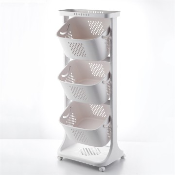 The Ultimate Rolling Laundry Cart - Stackable, Multi-Level Mobile Organizer for Bathroom Clothes & Kitchen Vegetables