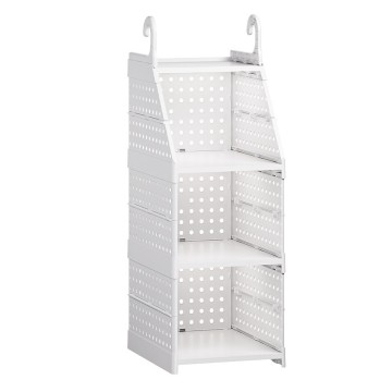 Foldable Hanging Clothes Rack - Multi-Layer Space-Saving Storage Organizer, No Installation Needed