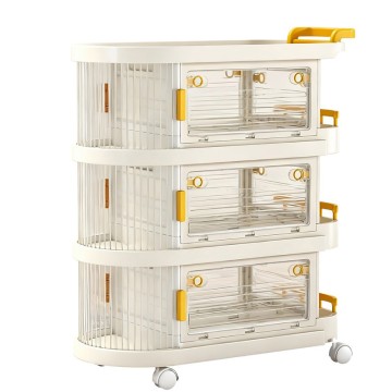 360° Wheeled Storage Drawers - Large Capacity Mobile Cart for Multi-Scene & Pet Snacks