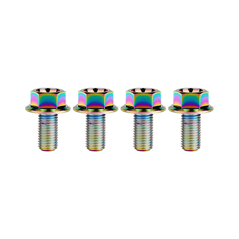 Titanium Flanged Concave Hex Head Bolt Motorcycle 01
