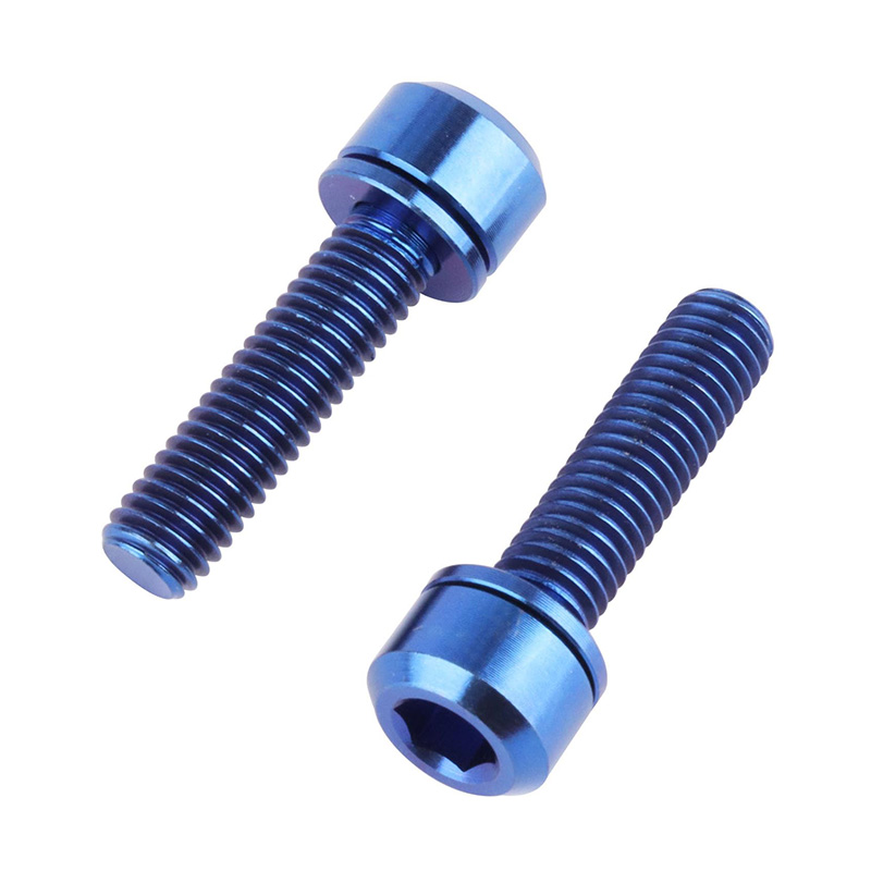 Titanium Chamfered Hex Socket Cap Bolt with Washer for Motorcycle