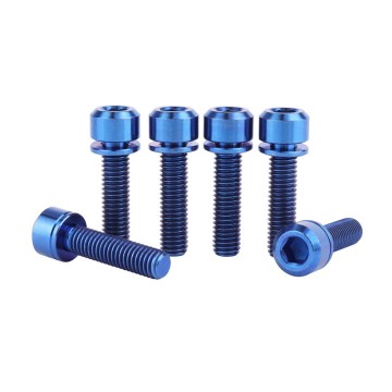 Titanium Chamfered Hex Socket Cap Bolt with Washer for Motorcycle