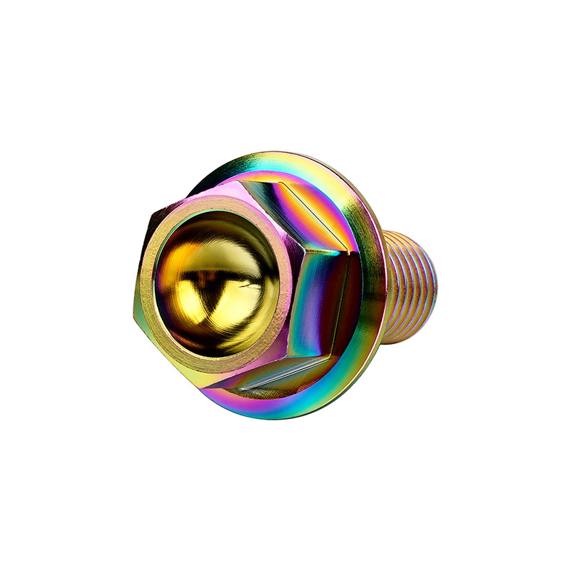 Titanium Flanged Concave Hex Head Bolt Front 03