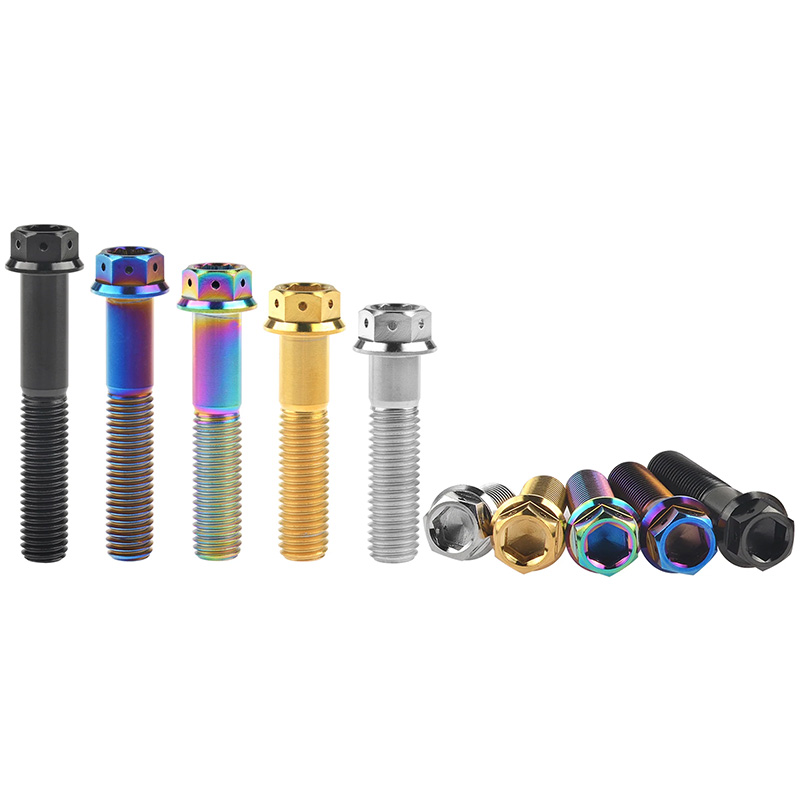 Dual-Drive Titanium Hex Flange Bolt for Motorcycles & Precision Use
