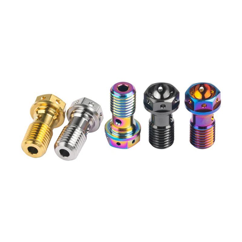boulon banjo en titane pour étrier de frein de moto 04