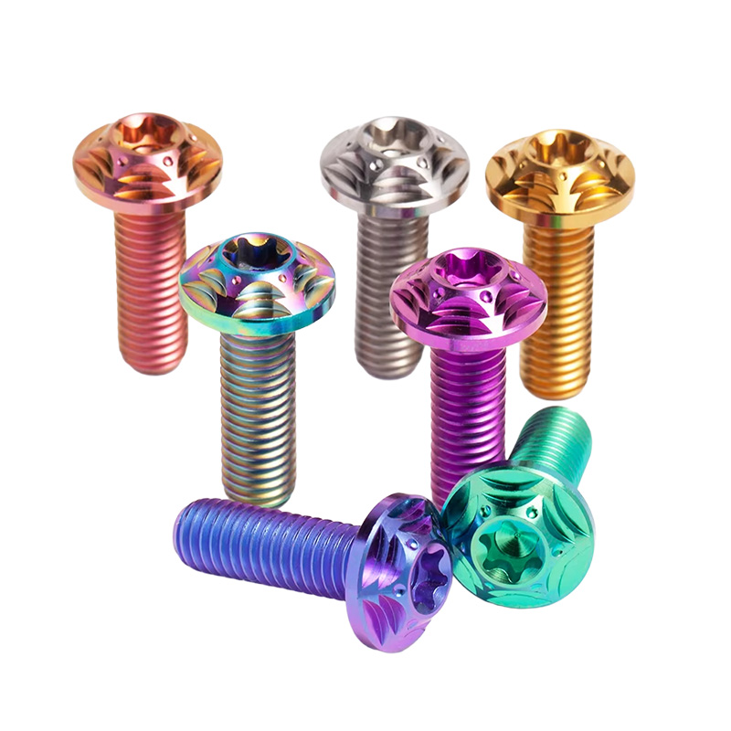 Grade 5 Titanium Flower Head Flange Bolts with Torx Drive