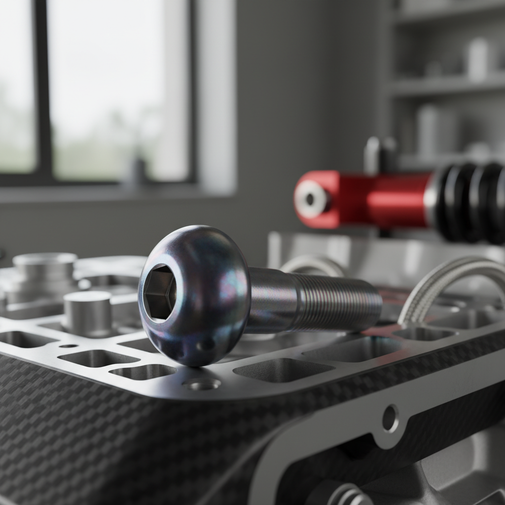 Titanium Hemispheric Bolt For Automotive Performance Tuning