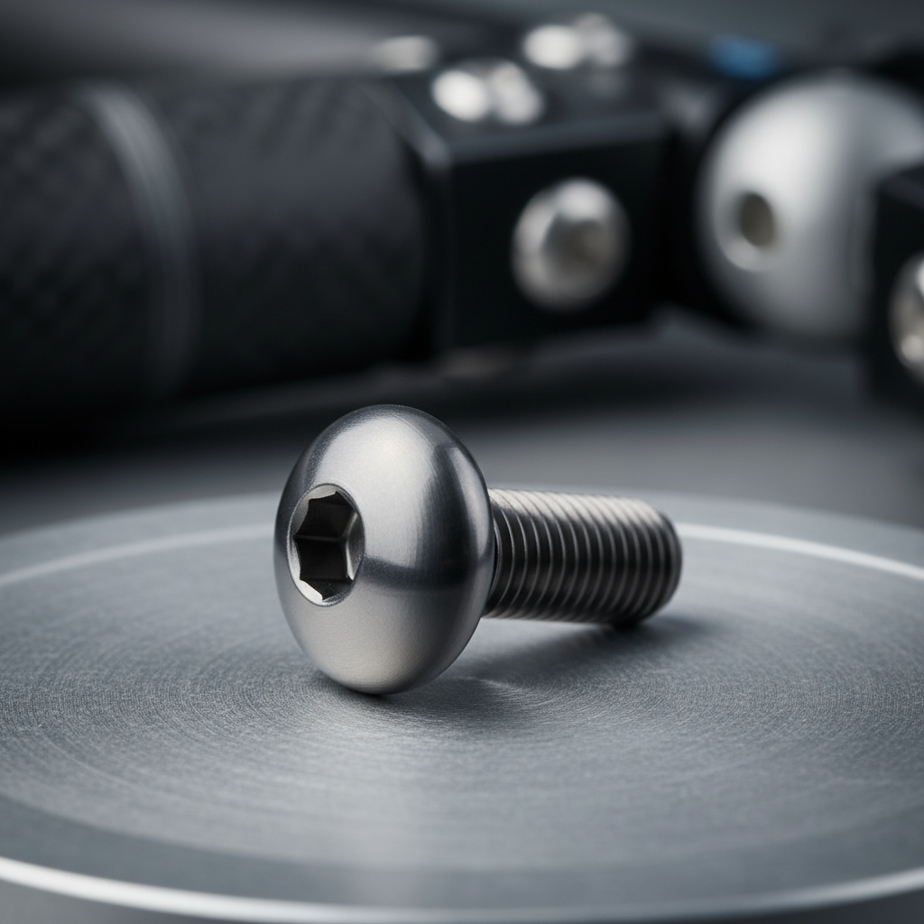 Titanium Round Head Bolt For High-End Photography Tripods