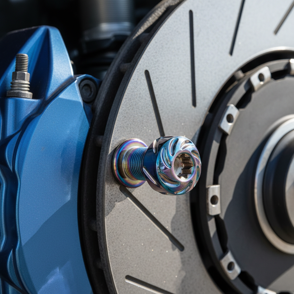 Titanium Decorative Bolt For Performance Brake Systems