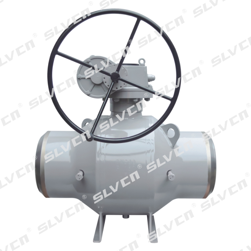 Class 900 Fully Welded Trunnion-Mounted DBB Gas Ball Valve with Gear Operator
