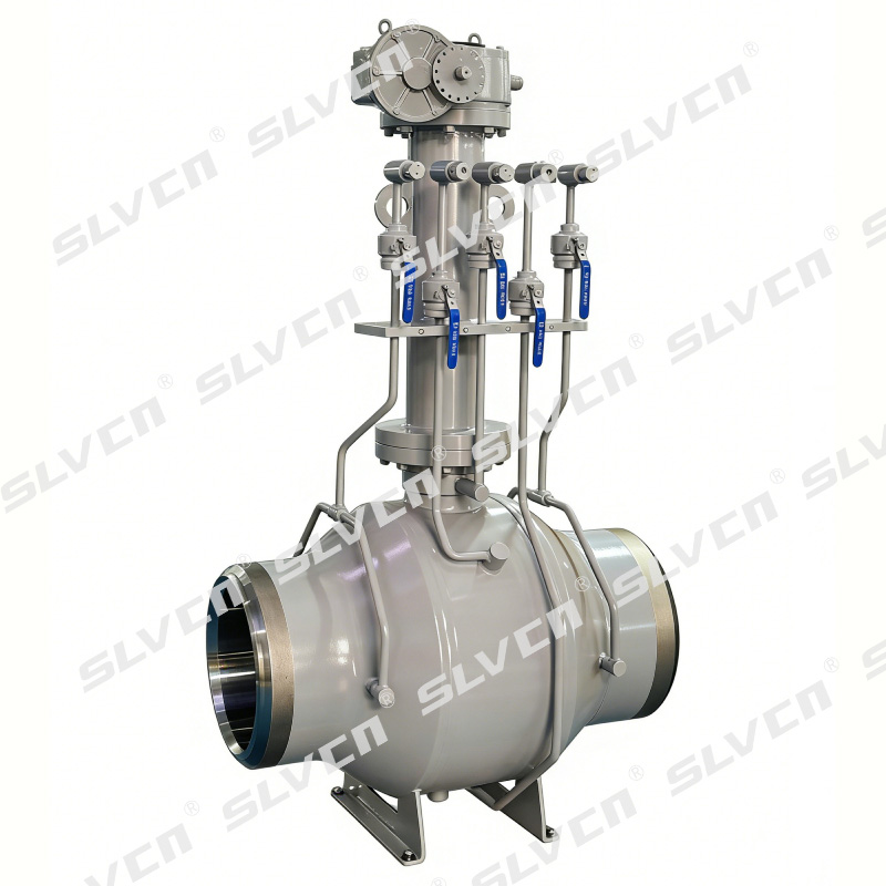 Fully Welded Trunnion-Mounted Ball Valve with Extended Stem for Underground Pipelines