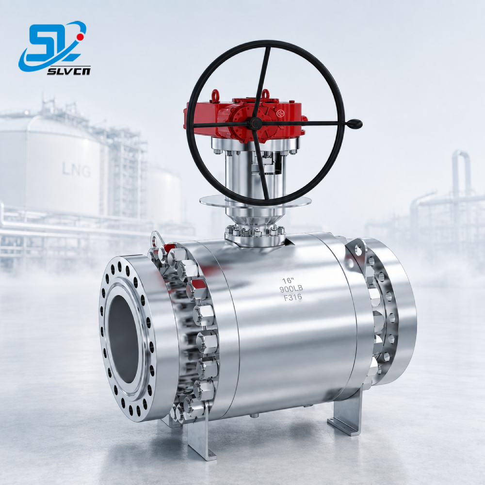 شیر توپی DBB با سر مخروطی برودتی کامل - F316، دنده‌ای