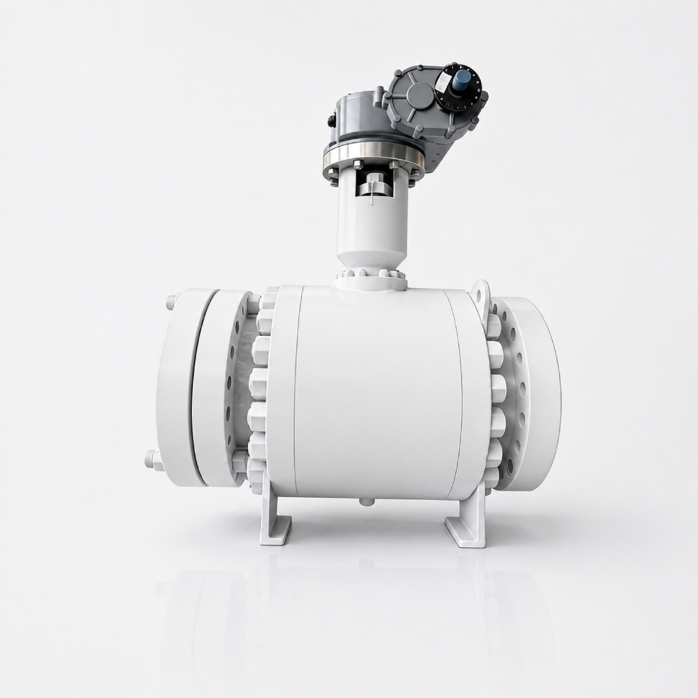 Krüogeenne trunnion-kuulventiil ISO 5211 padjaga