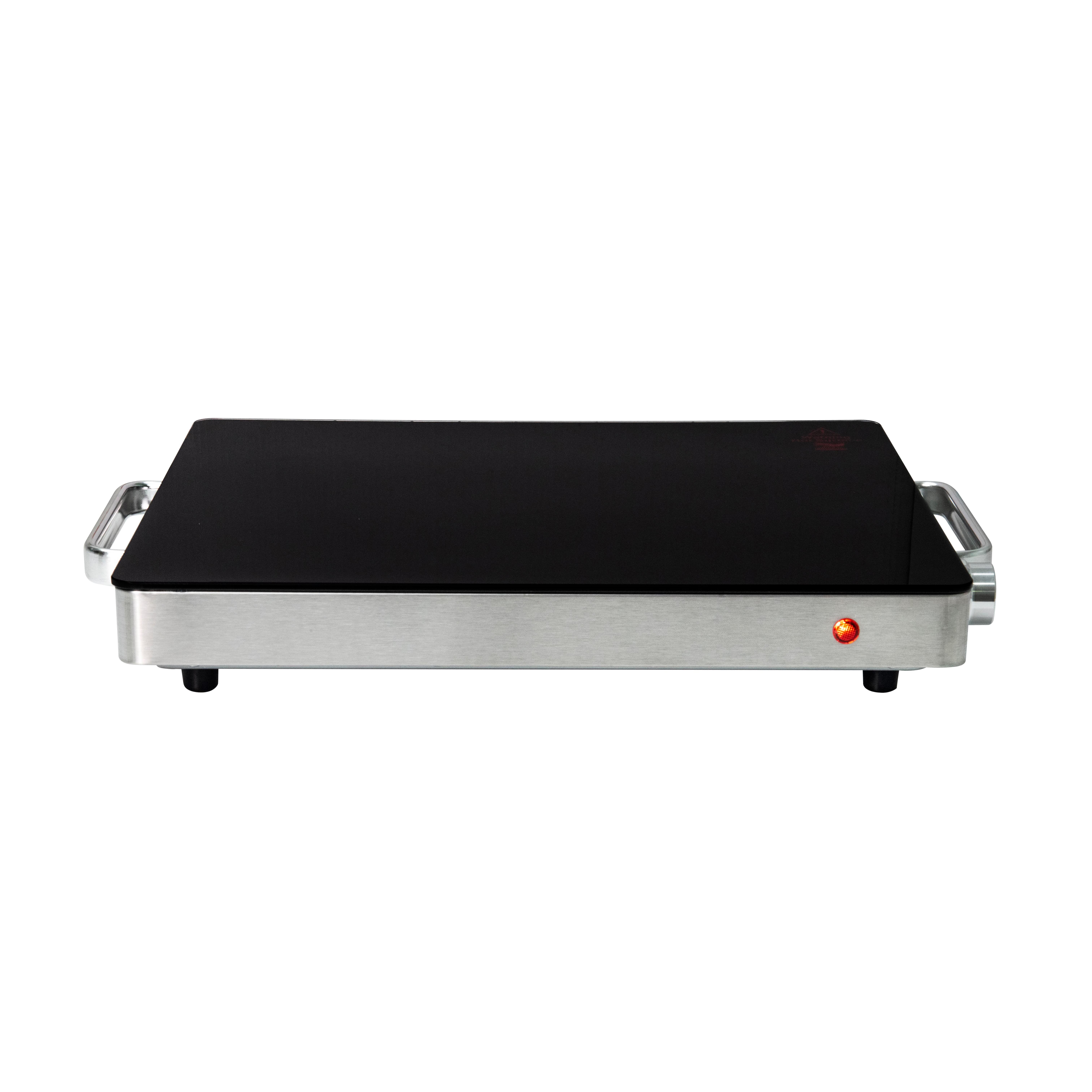 Spacious Electric Warming Tray for Family Meals & Events | Large 390×310mm Toughened Glass Top | Adjustable 60–130°C | 200W Efficient Heating|ES5005
