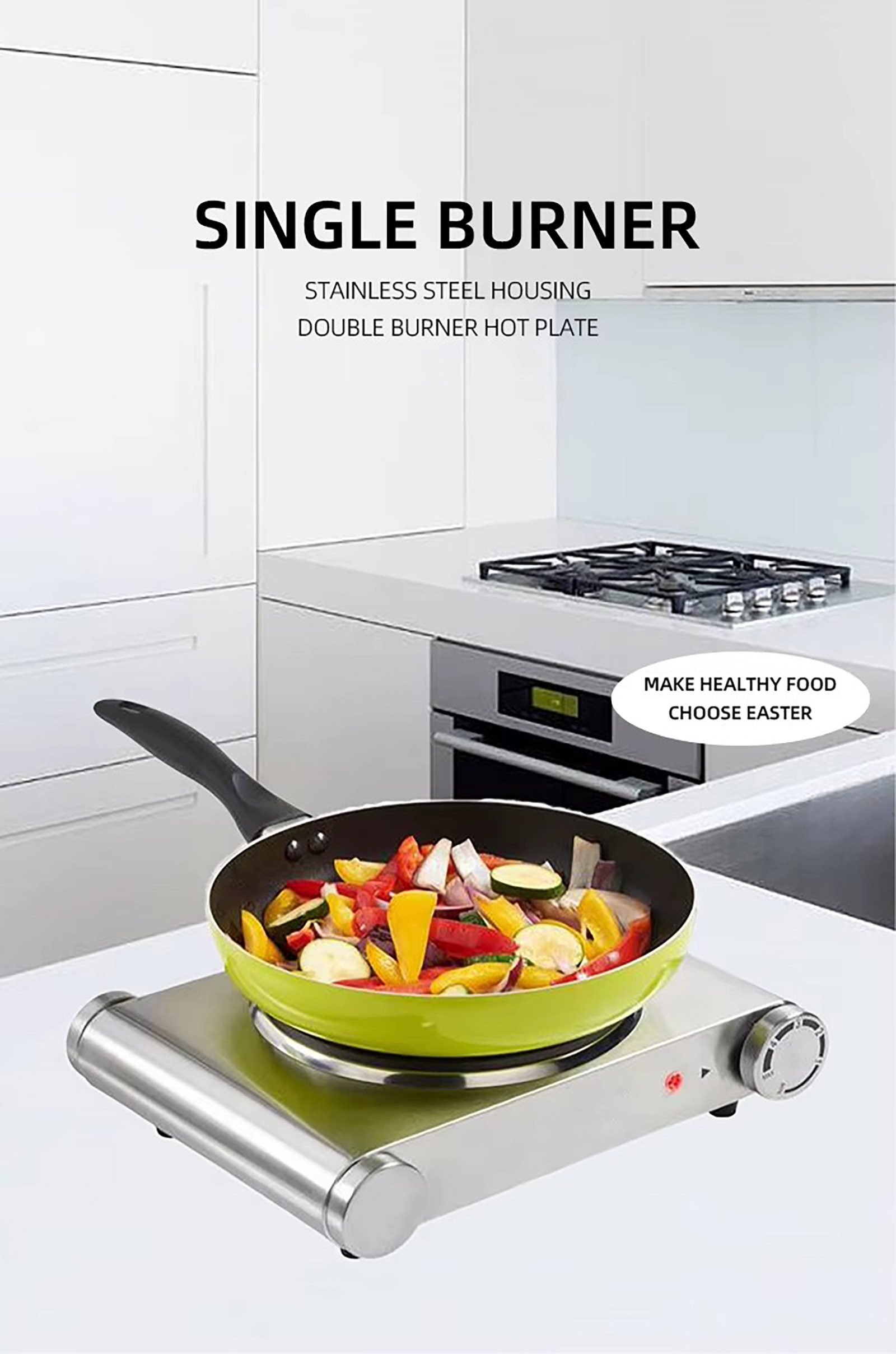 Stainless Steel Dual Zone Electric Hob ES-3101 (1)