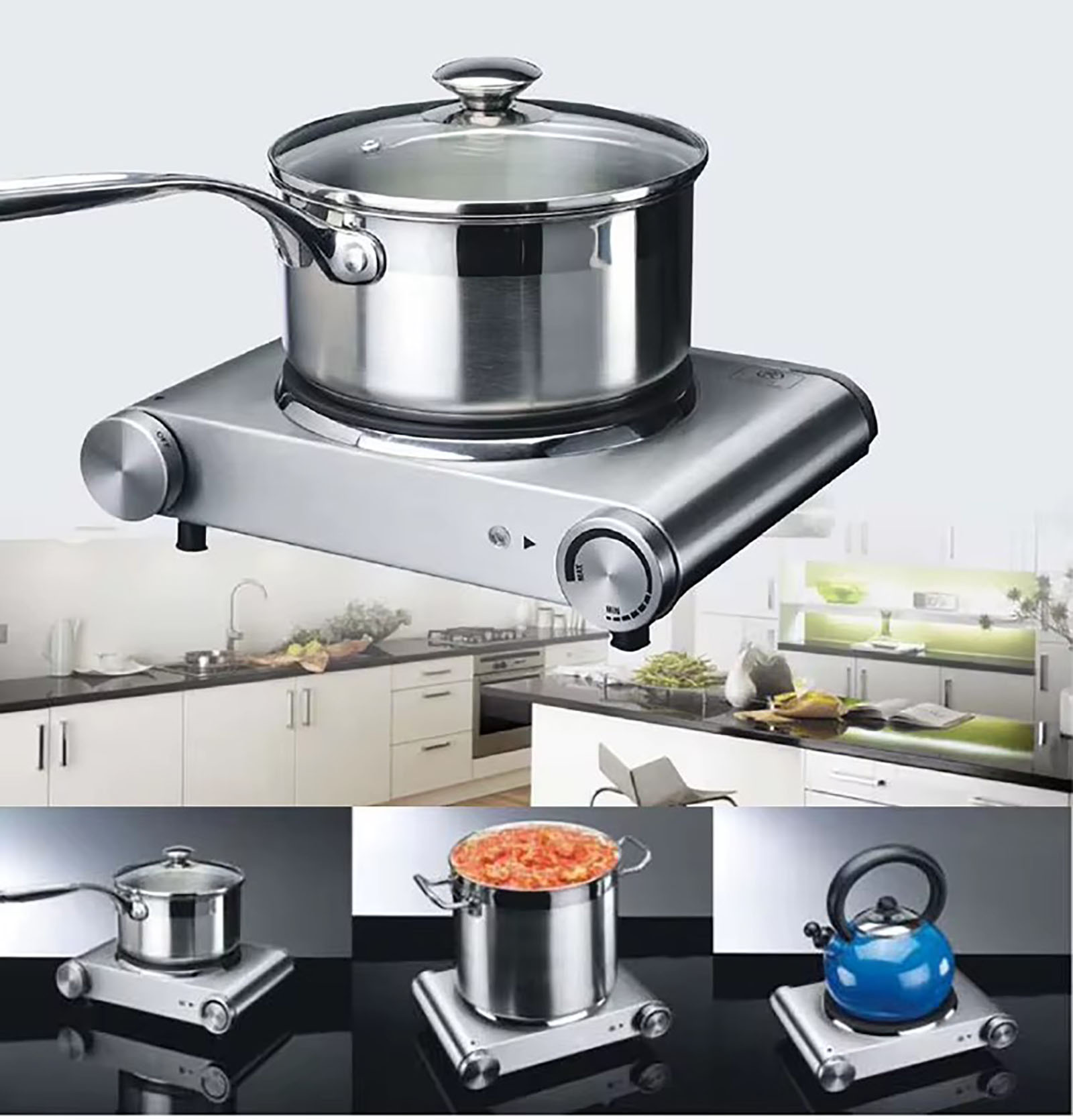 Stainless Steel Dual Zone Electric Hob  ES-3101 (3)