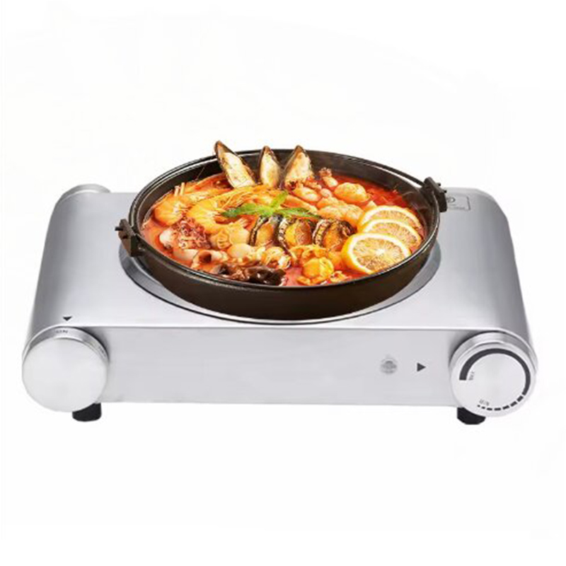 Single Electric Hot Plate | 1500W Cast Iron Heating Plate | Thermostatic Control | Stainless Steel Housing | ES-3101