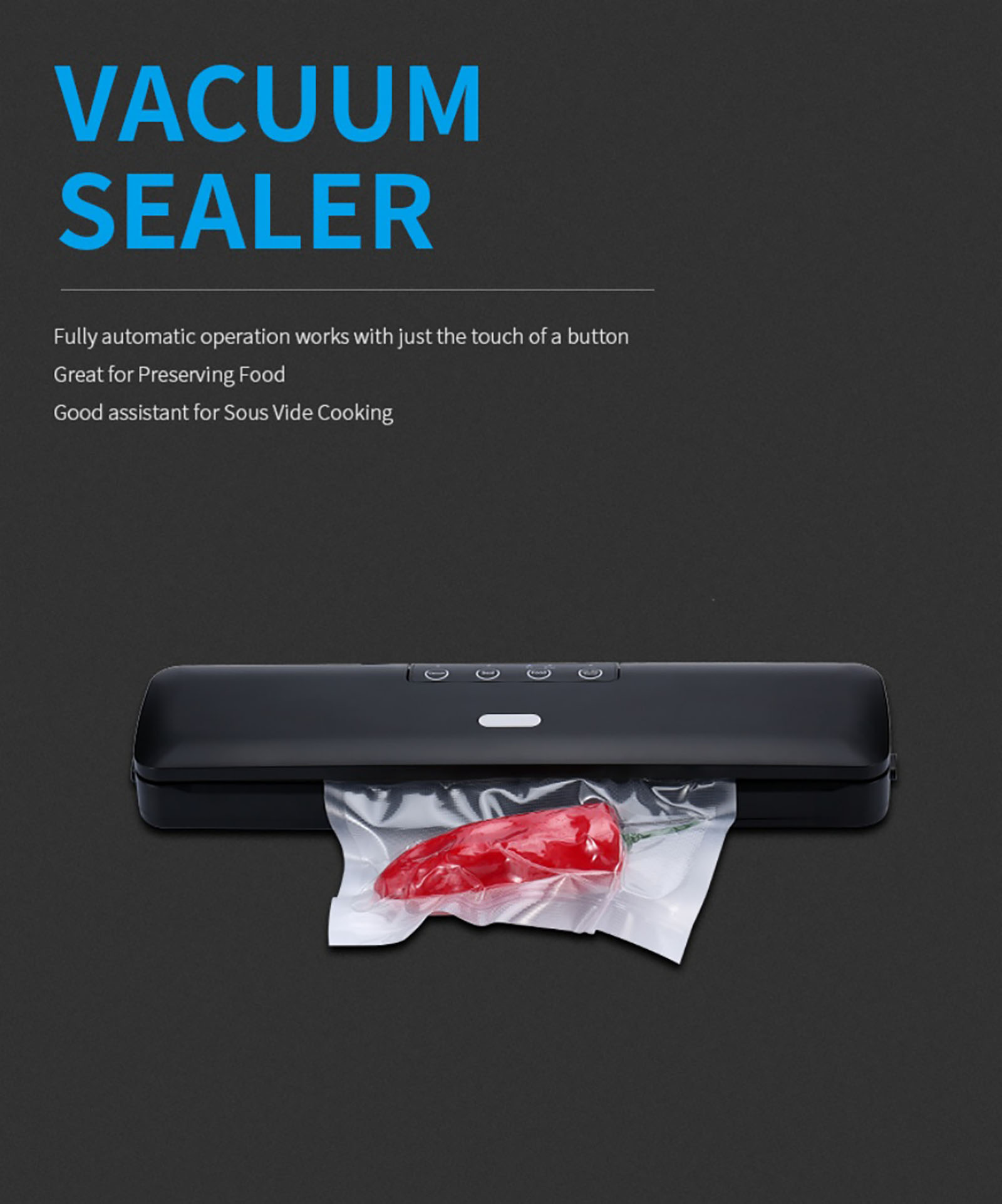 V9 Household & Commercial-Grade Vacuum Sealer – DryMoist Mode, -55 to -60 kPa Suction Power (4)