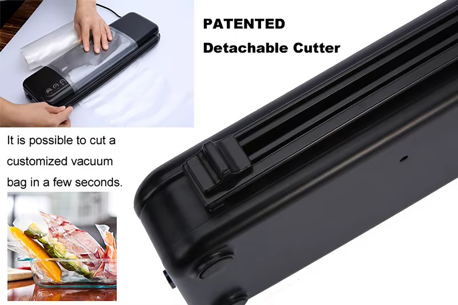 Vacuum Sealer -60kPa Suction Dry & Moist 30cm Double-Sealing Automatic Operation V7C (2)