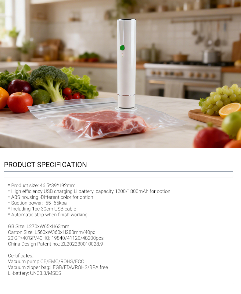 Portable food vacuum sealer OEM