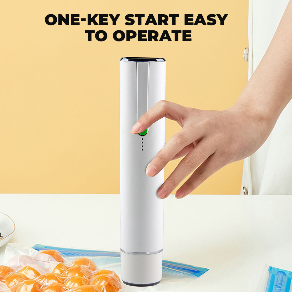 Rechargeable Handheld Vacuum Sealer Pump | USB-C Portable Food Vacuum Sealer | For Vacuum Bags & Containers H9