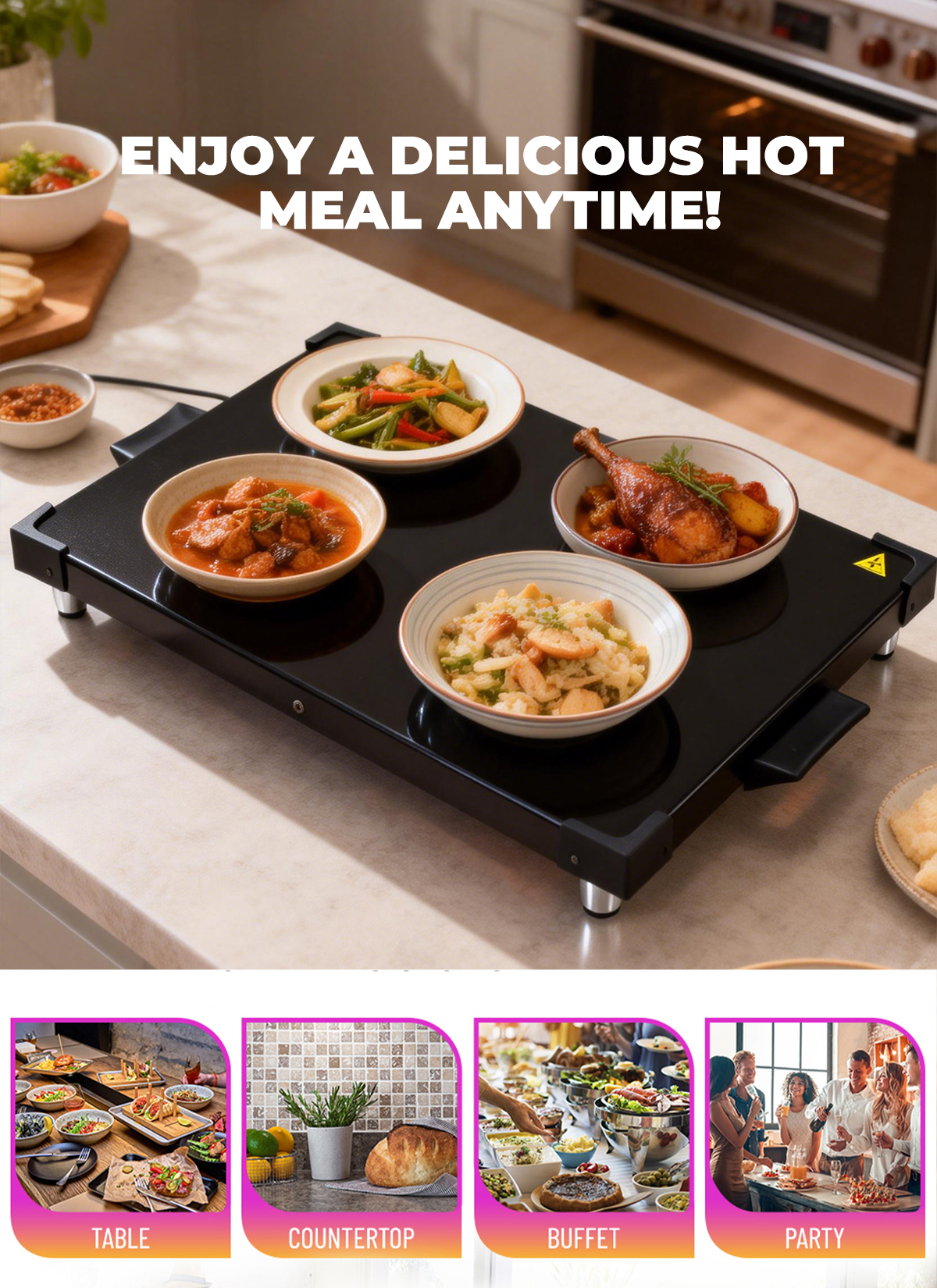 ES-5003 Electric Warming Tray - Keep Food Hot & Delicious