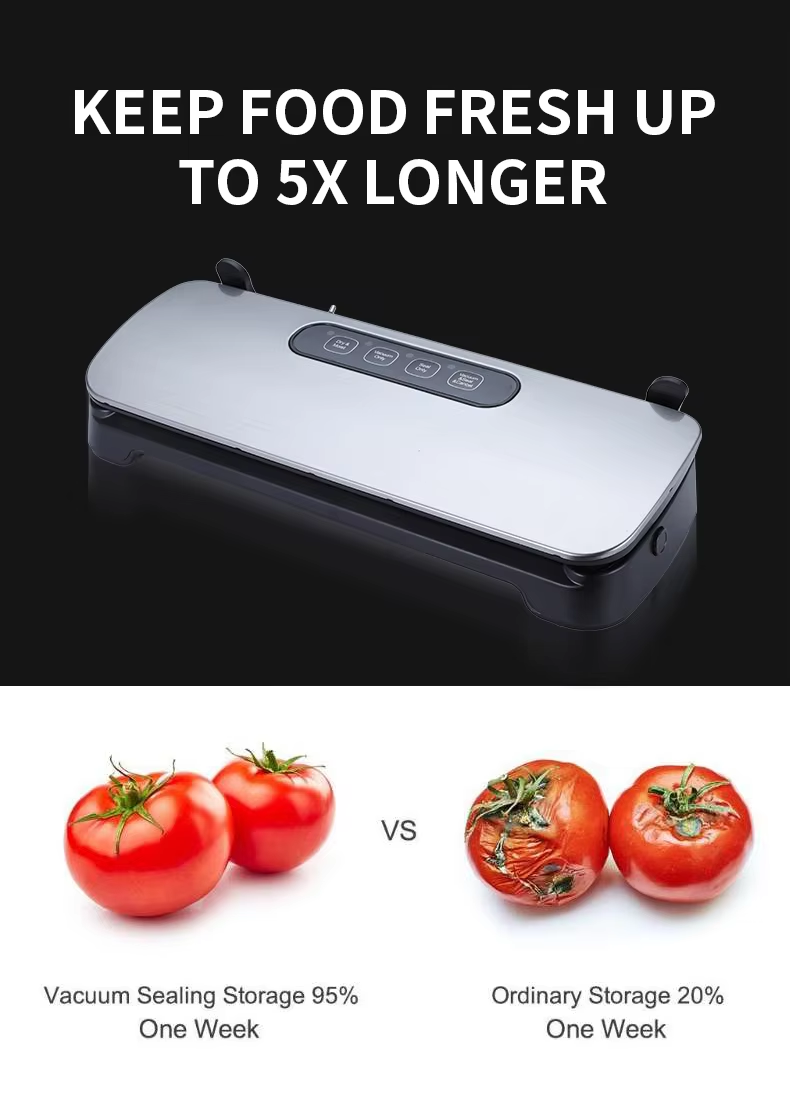 The V7 features dry & moist modes, dual sealing lines, and adjustable vacuum settings for different food types