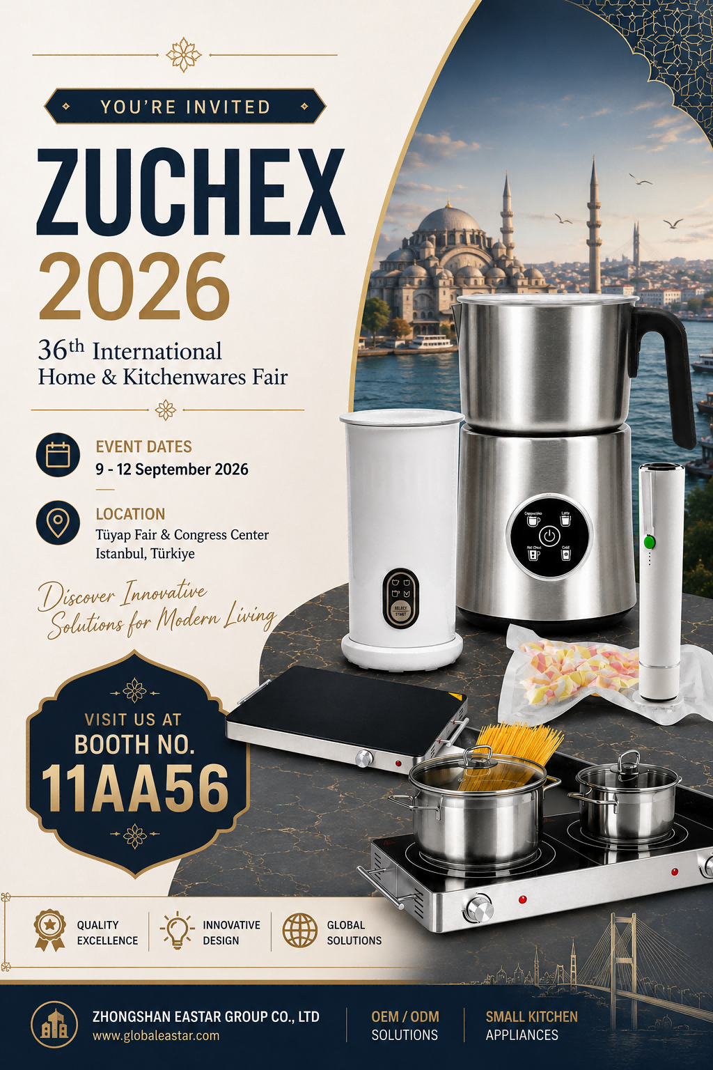 Meet Us at ZUCHEX 2026 Istanbul | OEM Kitchen Appliance Manufacturer for Global Brands