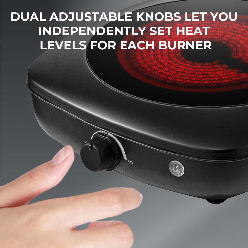Single Burner Infrared Ceramic Cooktop 1300W | Portable Electric Ceramic Hot Plate OEM Manufacturer HP01