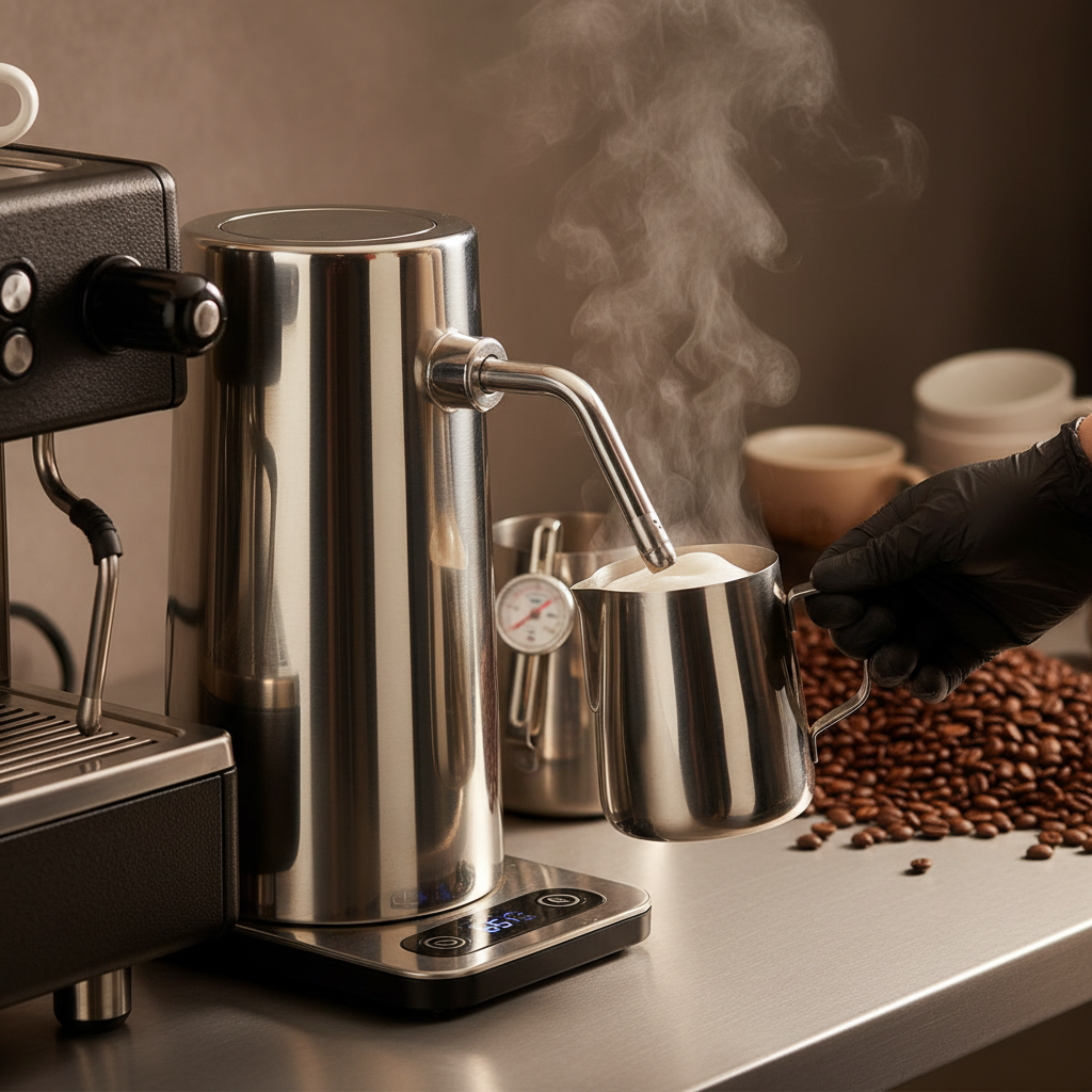 Heated Milk Frother For Professional Coffee Shops
