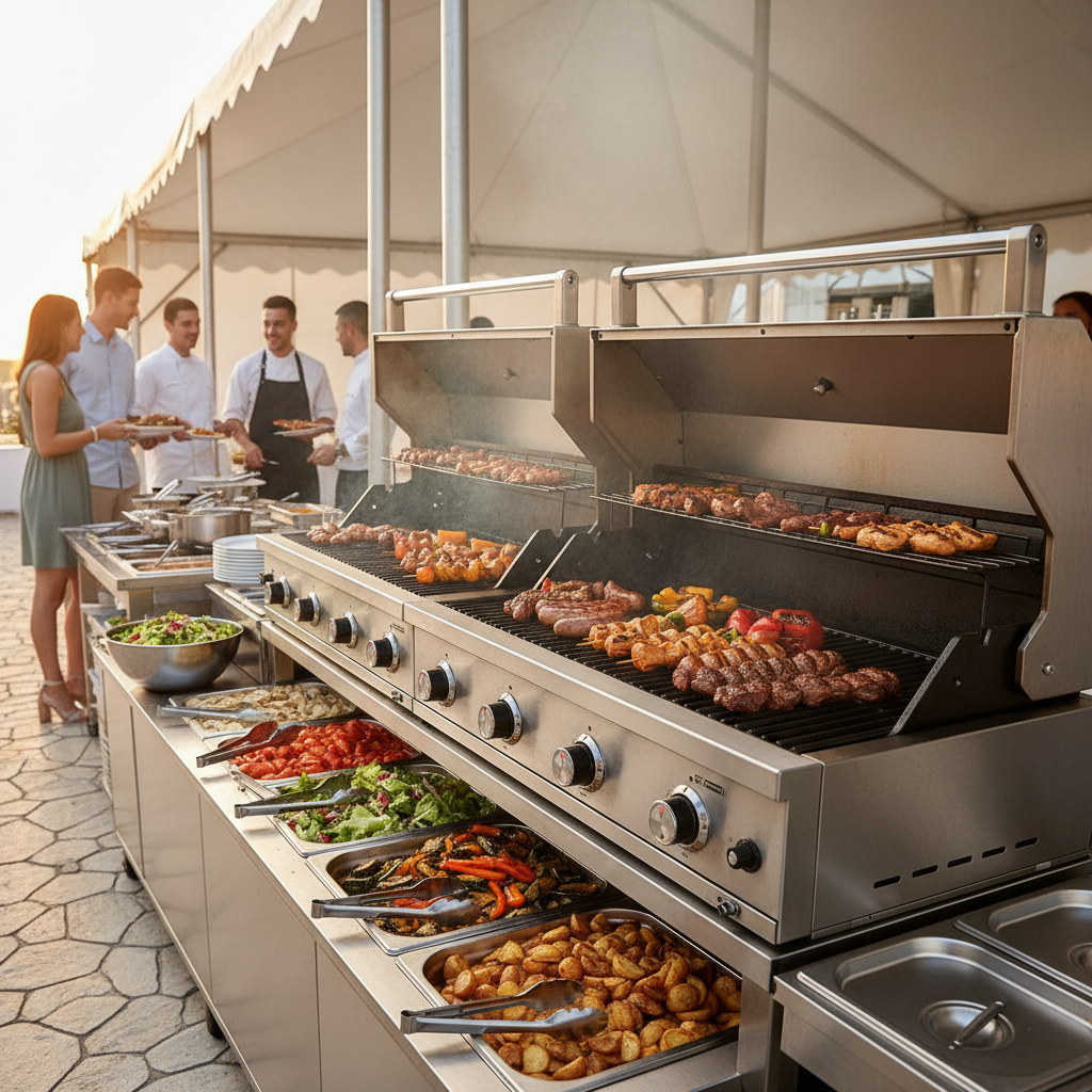 Electric Barbecue Grill For Catering And Buffet Services