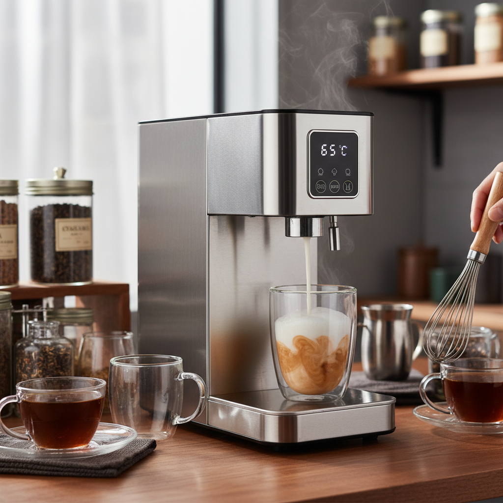 Heated Milk Frother For Tea And Beverage Shops