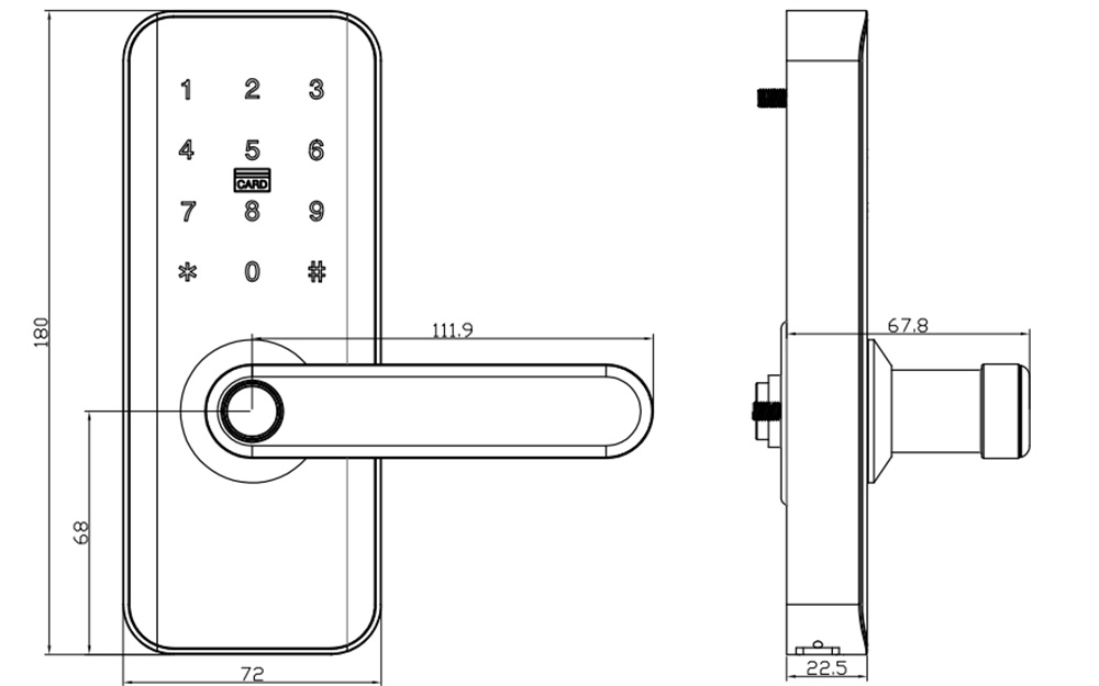 WIFI Smart Deadbolt Lock with Video Doorbell supports google home alexa tuya FM880 detial (1)