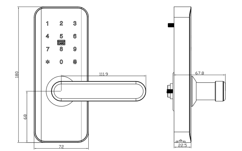 WIFI Smart Deadbolt Lock with Video Doorbell supports google home alexa tuya FM880 detial (1)