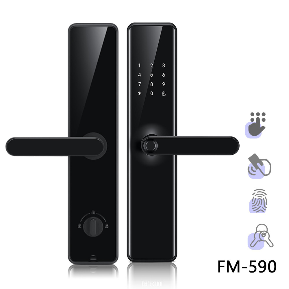 Smart Door Lock with Fingerprint and Voice Control FM590