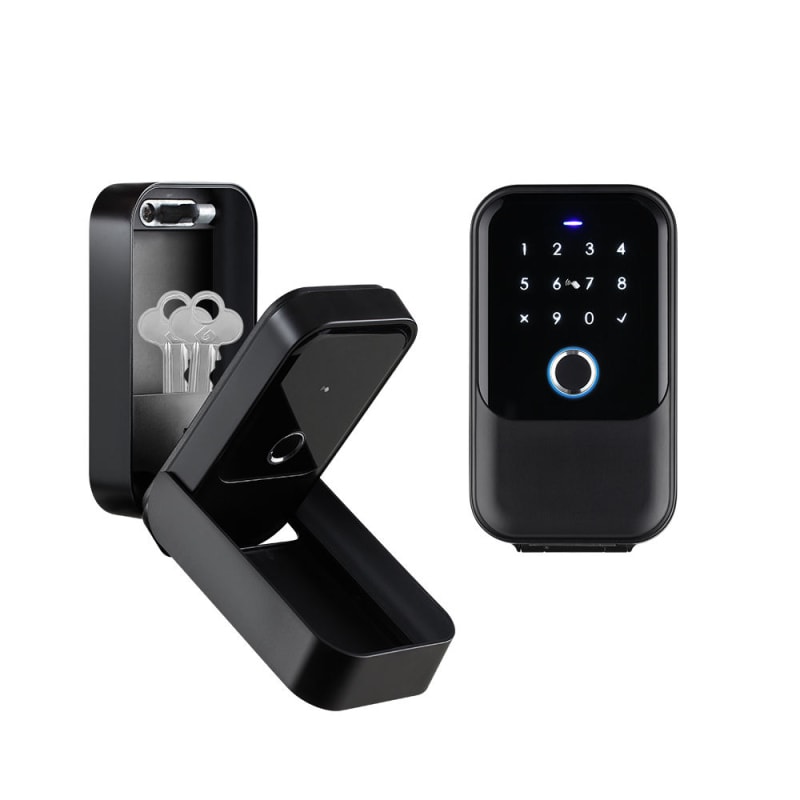 Smart key box with touch keypad and comptible with TTlock and Tuya ble for outdoor use