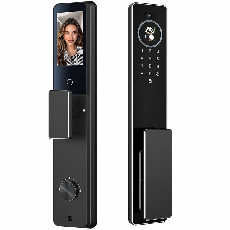 Flagship Biometric Security Lock — Advanced 3D Face Access & 4.5" IPS Live Viewer FM93