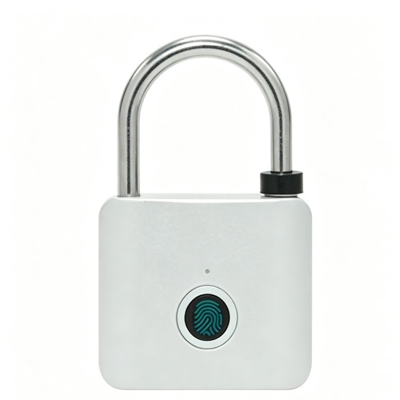 Bluetooth biometric Intelligent Padlock with IP65 Waterproof and Type-C Rechargeable Battery FMP008