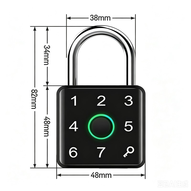 Multi-Access Fingerprint Padlock with Keypad, App Control & IP65 Waterproof FMP006