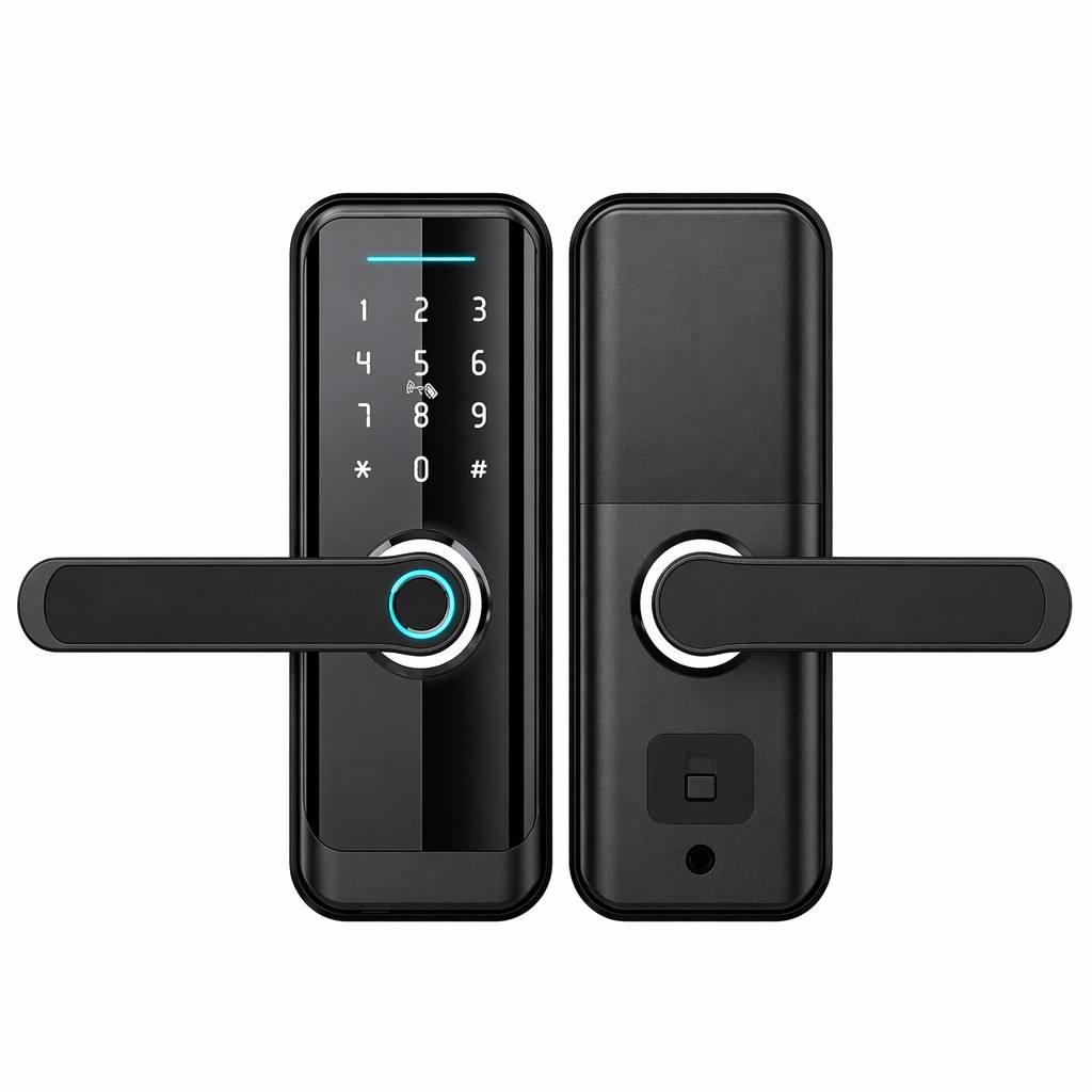 Advanced 5-in-1 Biometric Door Lock with Universal WiFi, Zigbee & 433MHz Support FM09