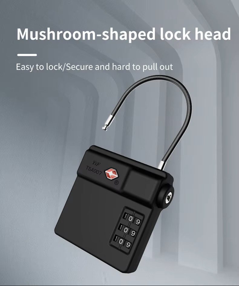 Smart TSA Approved Cable Lock with Integrated Airtag Tracking for iOS and Android FMA002
