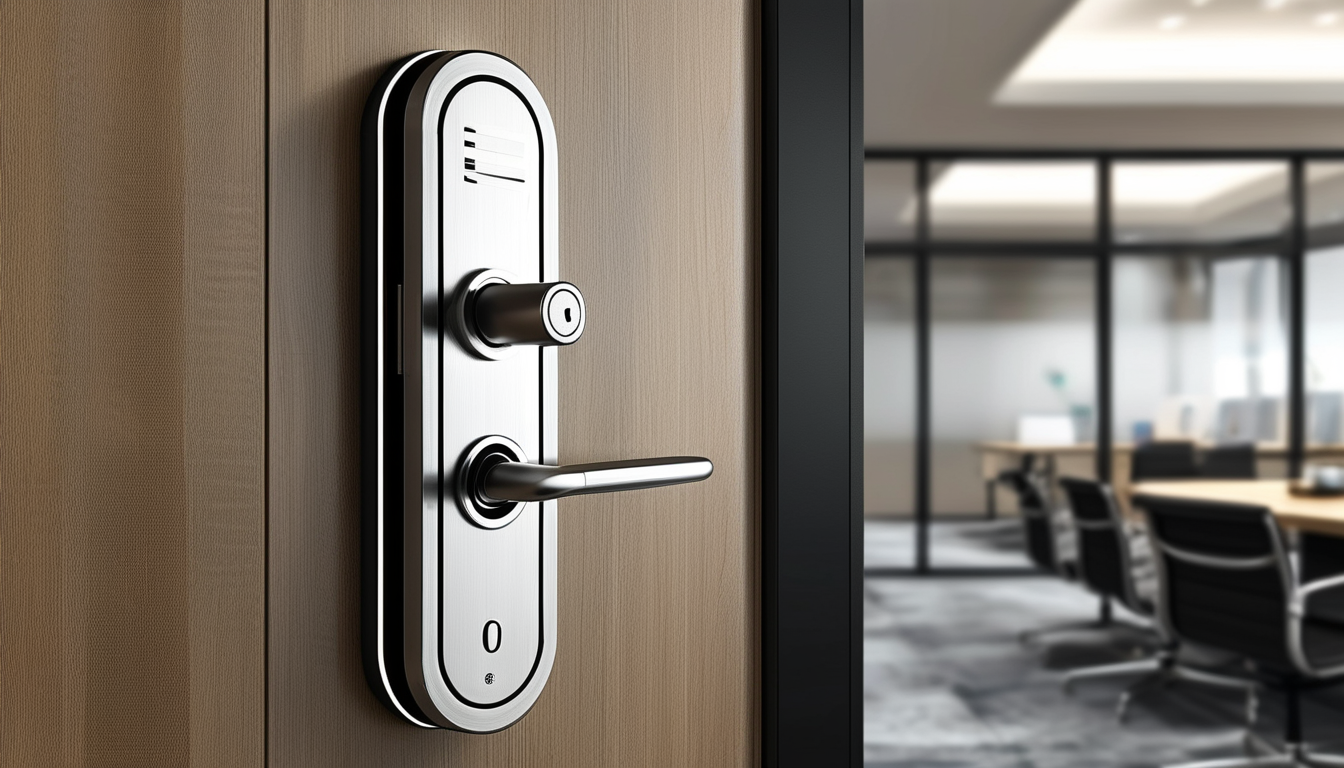 Digital Gate Lock For Modern Corporate Office Partitions And Meeting Rooms