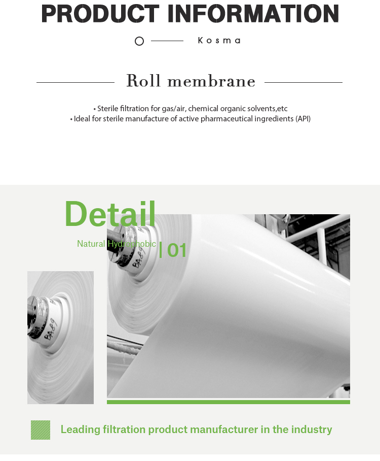 Filter Membraen in Roll