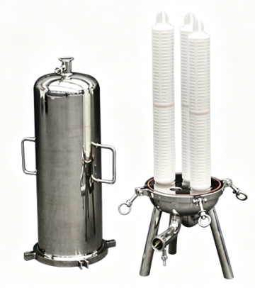Cost-Effective SS304 10" Multi-Cartridge Filter Housing with Easy Open Clamp for Water & Wastewater Treatment Filtration