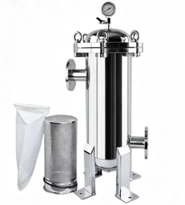 Swingbolt Closure with Eyebolts Stainless Steel Bag Filter Housing for Bottled Water Filtration