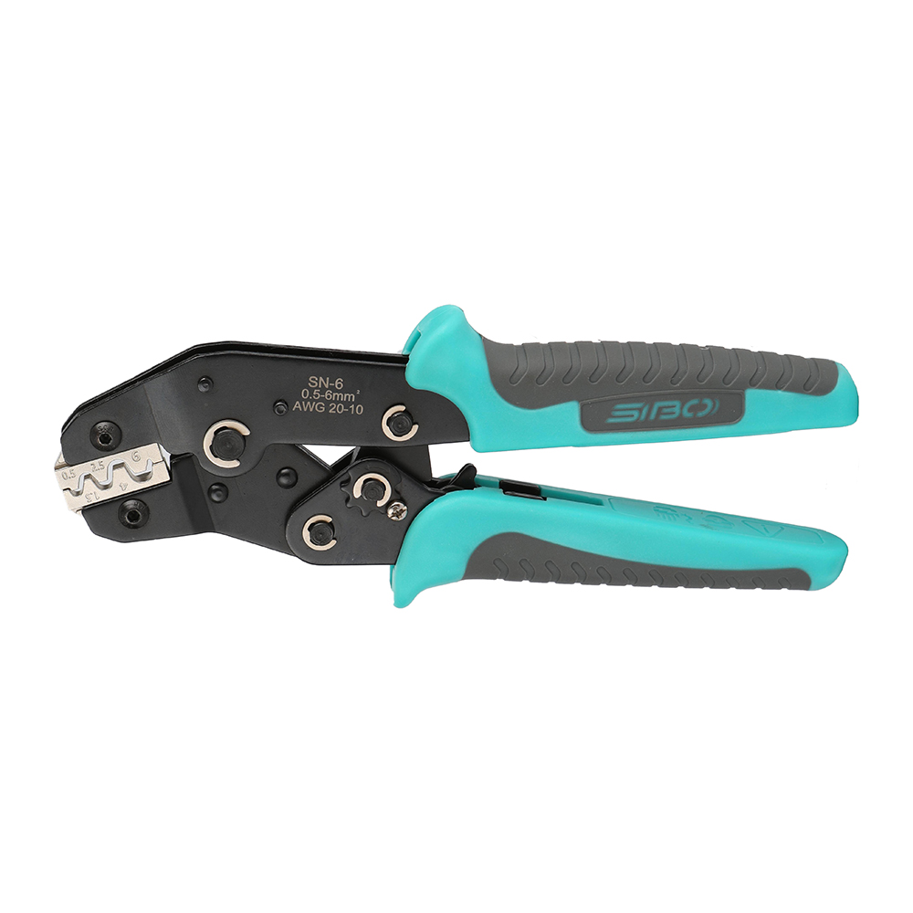 SN-6 Wire Crimping Tools Non Insulated Connectors Ratchet Crimper Pliers