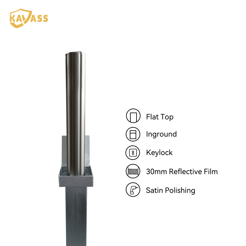 KAVASS Stainless Steel In-Ground Telescopic Bollard – Hidden Installation | Height Adjustable | Premium Security