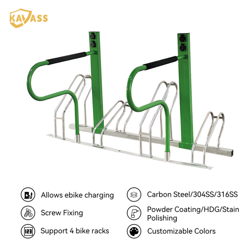 Smart E-Bike Charging Rack for Commuters