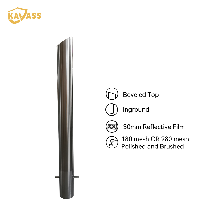 KAVASS 地中埋設型ステンレス製ボラード – 面取り加工トップ | 304/316 SS