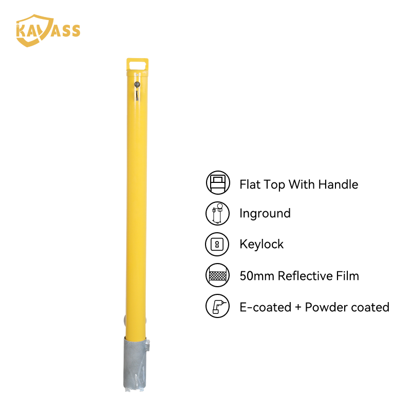 KAVASS Auto In-Ground Keylock Removable Bollard – With Handle, Secure & Concealed